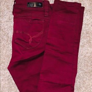 Maroon Jeans